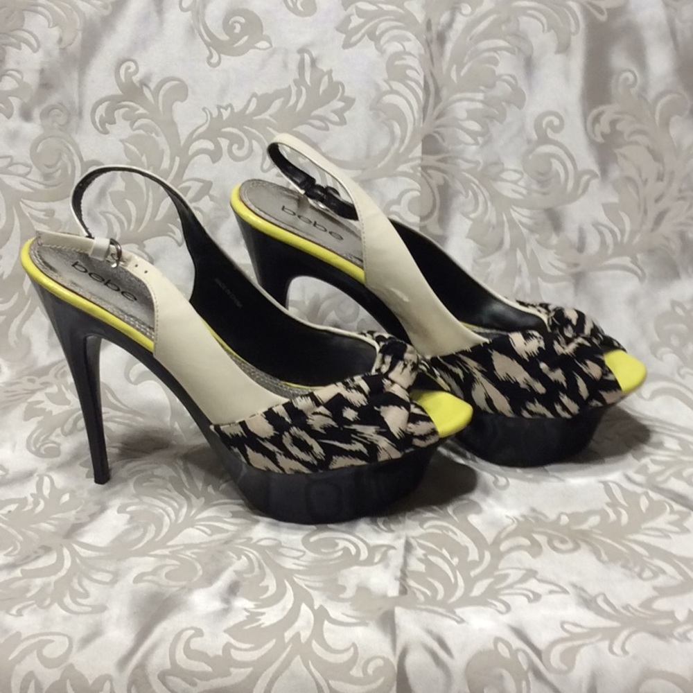 Bebe Multi Color Slingback Heels - Picture 5 of 5